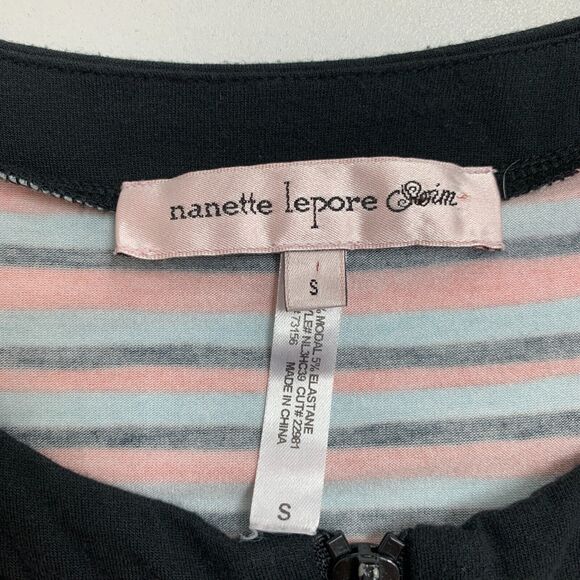 Nanette Lepore Swim Strobe Light Stripe Tunic Womens S Small Cover Up Dress - Picture 11 of 14